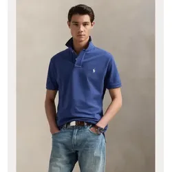 Polo Ralph Lauren für Herren. 710680784434 Das kultige blaue Piqué-Poloshirt (S), Lässig, Baumwolle, Kurzarm