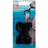 Bleckmann Prym Karabinerhaken Set, Kunststoff, schwarz