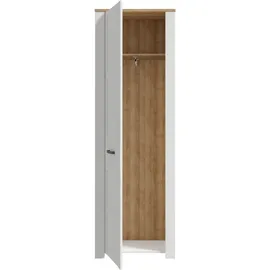 Forte Toneo Garderobenschrank 66,7 x 42 x 204,9 cm weiß