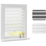 Woltu Doppelrollo 70 x 150 cm weiß