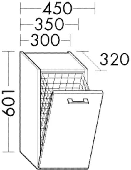 Burgbad Unterschrank Sys30 PG4 Sana 601x450x320 Lichtgrau Hochglanz, U4545F3363 U4545F3363