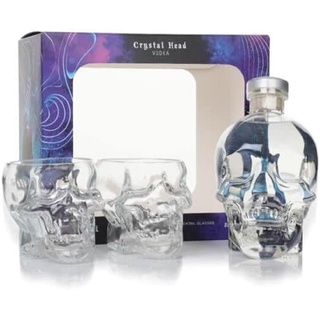 Crystal Head Vodka 40% Vol. 0,7l in Geschenkbox mit 2 Gläsern