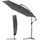 VOUNOT Ampelschirm 300 cm Grau