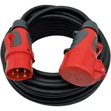 CEE Starkstromkabel 16A PCE Grip H07RN-F 5x2,5mm2 Outdoor Außen IP44 15m mit Phasenwender