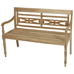 2-Sitzer Bank Holzbank Parkbank Gartenbank Sitzbank Garten Terrasse Holz Teak
