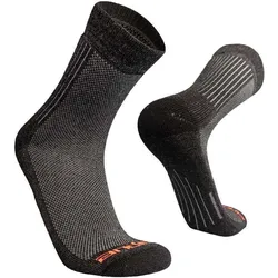 Alpaka Merino Wandersocken: ANDANTE Gepolsterte Trekking Thermosocken Unisex. kohlengrau XL (45.5-49)