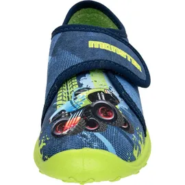 Fischer Markenschuh Klett-Hausschuh Blau 27