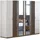 JV Möbel Schlafzimmer Kleiderschrank + Kommode Schrank Set Sideboard Kommoden 2tlg