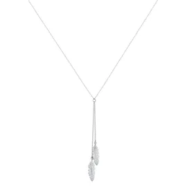 Elli Halskette Damen Y-Kette Feder Anhänger Filigran in 925 Silber