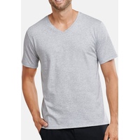 SCHIESSER Herren Mix & Relax T-shirt V-ausschnitt Pyjamaoberteil, Grau (Grau-mel. 202), 58