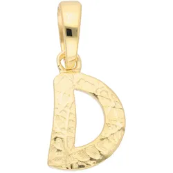 Buchstaben-Anhänger ADELIA ́S "Damen & Herren 333 Gold Buchstabenanhänger D", gold, Schmuckanhänger, Damen, Gold, für Damen & Herren
