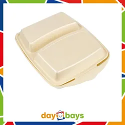 DayBays 200 Stk. Dinner-Box 2 teilig 220x285x75 mm Champagner laminiert