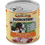 Classic Dog Fleischtopf Pur Reich an Ente 800g