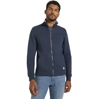 Tom Tailor Sweatjacke, mit halswärmendem Stehkragen TOM TAILOR blau meliert