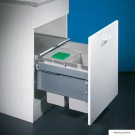 Naber Naber, Cox® Base 360 S/500-3, Abfallsammler, m. Biod., hellgrau, Höhe mm - Mülleimer - Hellgrau/Silber