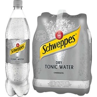 12 Flaschen Schweppes Dry Tonic Water inc. 3,00€ EINWEG a 1,25 L