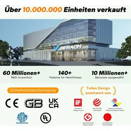 Merach Gartentrampolin Trampolin Ø427cm, 14 Ft, mit Sicherheitsnetz, Anti-rutsch-leiter, Basketball-set, Gewicht 150 Kg