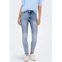 Only ONLBLUSH MID SK ANK Raw Waist Jeans (15263454) medium blue denim
