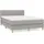 vidaXL Boxspringbett mit Matratze Hellgrau 140x200 cm Stoff