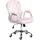 Beliani Schreibtischstuhl Princess Samtstoff Pastellrosa