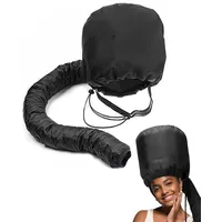 KGDUYC Attachment für Haartrockner, Trockenhauben für Haare Helm-Trocknung Kappe, Haartrockner mit Gummiband für Haartrockner-Kapuzenaufsatz, für Frauen und Mädchen, Nasses, Dickes Haar - Schwarz