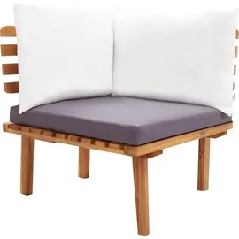 vidaXL Garten-Lounge-Set natur/grau-weiß