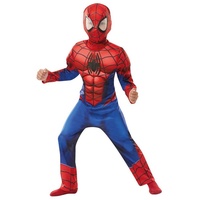 Metamorph Kostüm Marvel Spider-Man, Hochwertigeres Superhelden-Kostüm mit gepolsterten Muskelpartien blau 122-134