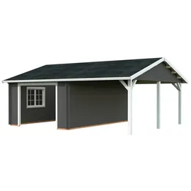 Palmako Einzelgarage 7,06 x 6,19 m grau inkl. Seitenwand