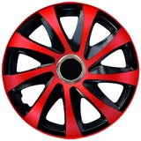 NRM Radzierblende Drift EXTRA schwarz/rot 16 Zoll 4er Set
