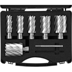 VEVOR Kronenbohrer-Set Metall 6 tlg. Kernbohrer-Satz 50,8 mm Schnitttiefe Ringschneider-Set, aus M2AL-Schnellarbeitsstahl Zubehör für Magnetbohrmaschinen