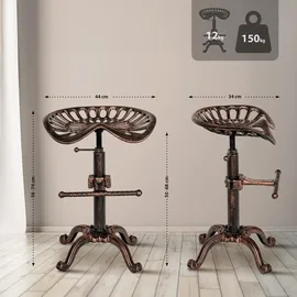 CLP 2er Set Barhocker Butch bronze