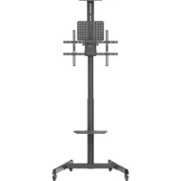 SpeaKa Professional SP-TVC-1300 TV-Rollwagen Höhenverstellbar, Handkurbel, Kameraablage, Geräteab