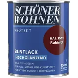 SCHÖNER WOHNEN FARBE Buntlack, rubinrot , hochglänzend