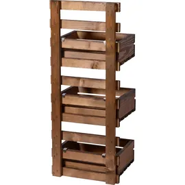 Dobar Wandregal 3-stufiges  Braun