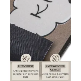 HANSE HOME Küchenläufer Kitchen Cloud, rechteckig, Höhe: 3 mm, Läufer, Rutschfest, Küchenteppich, Küche, Teppich, Pflegeleicht braun|schwarz