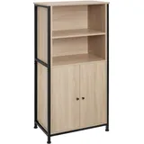 Tectake Highboard Doncaster 60 x 125 x 38 cm Braun