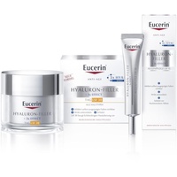 Eucerin Anti-Age Hyaluron-Filler Tagespflege LSF30 und Augenpflege Routine Set