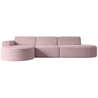 altdecor Ecksofa Rosa, Textil, 3-Sitzer, Ottomane links, L-Form Corner Sofa Bett Eckcouch Couch Wohnlandschaft Cauchsofa MARI-L2 - Couches, Wohnlandschaften, Ecksofas