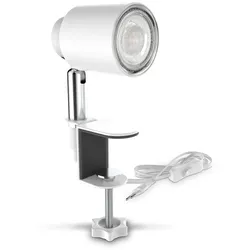 LED Klemmleuchte, weiß, 1xLED/GU10/5W