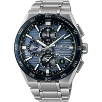 Seiko Astron GPS Solar Herrenuhr Chronograph Titan/Blau