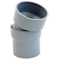 Inefa Flexibler Regenrohrbogen PVC DN 50 0-22 Grad Bogenstück grau