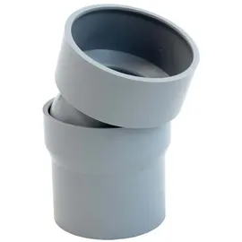 Inefa Flexibler Regenrohrbogen PVC DN 50 0-22 Grad Bogenstück grau