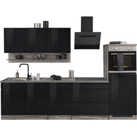 Held Küchenzeile Virginia E-Geräte 290 cm schwarz ohne Induktion