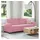 vidaXL Couch Samt 3-Sitzer Rosa