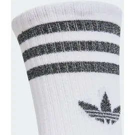 adidas 3-Streifen Glitzer Crew Socken 3er Pack Weiß/Silber 37-39