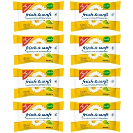 Gut&Günstig Feuchtes Toilettenpapier frisch & sanft 1-lagig, 2x 70 Tücher