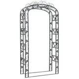 CLP Rosenbogen 1315901, schwarz, aus Metall, freistehend, 120 x 240 x 45 cm