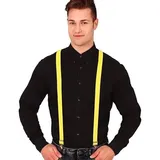 FIESTAS GUIRCA | Gelbe Hosenträger (Einheitsgröße) - Kostümzubehör für Partys und Feiern - Ideal für Karneval, Halloween und Themen-Events - Unisex für Erwachsene - Gelb