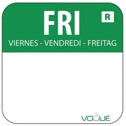 Vogue Lebensmitteletiketten Freitag grün