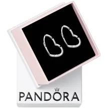 Pandora Ohrstecker Asymmetrisches Herz Silber 298307C00
